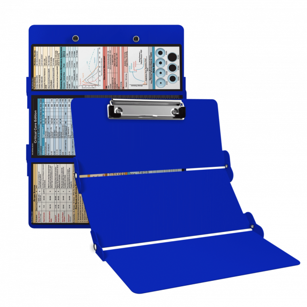 WhiteCoat Clipboard® Trifold - Blue Critical Care Edition